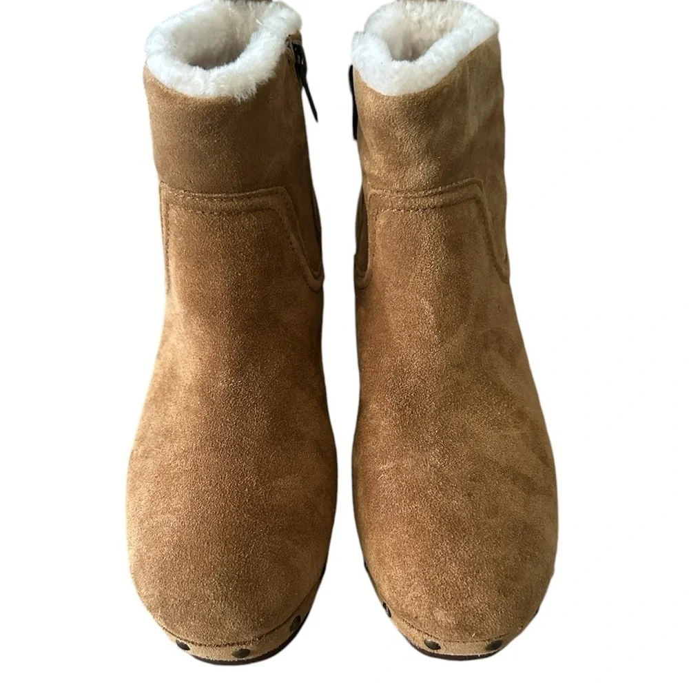 NIB MADEWELL The Marceline Clog Boot in Shearling Toffee Size 5